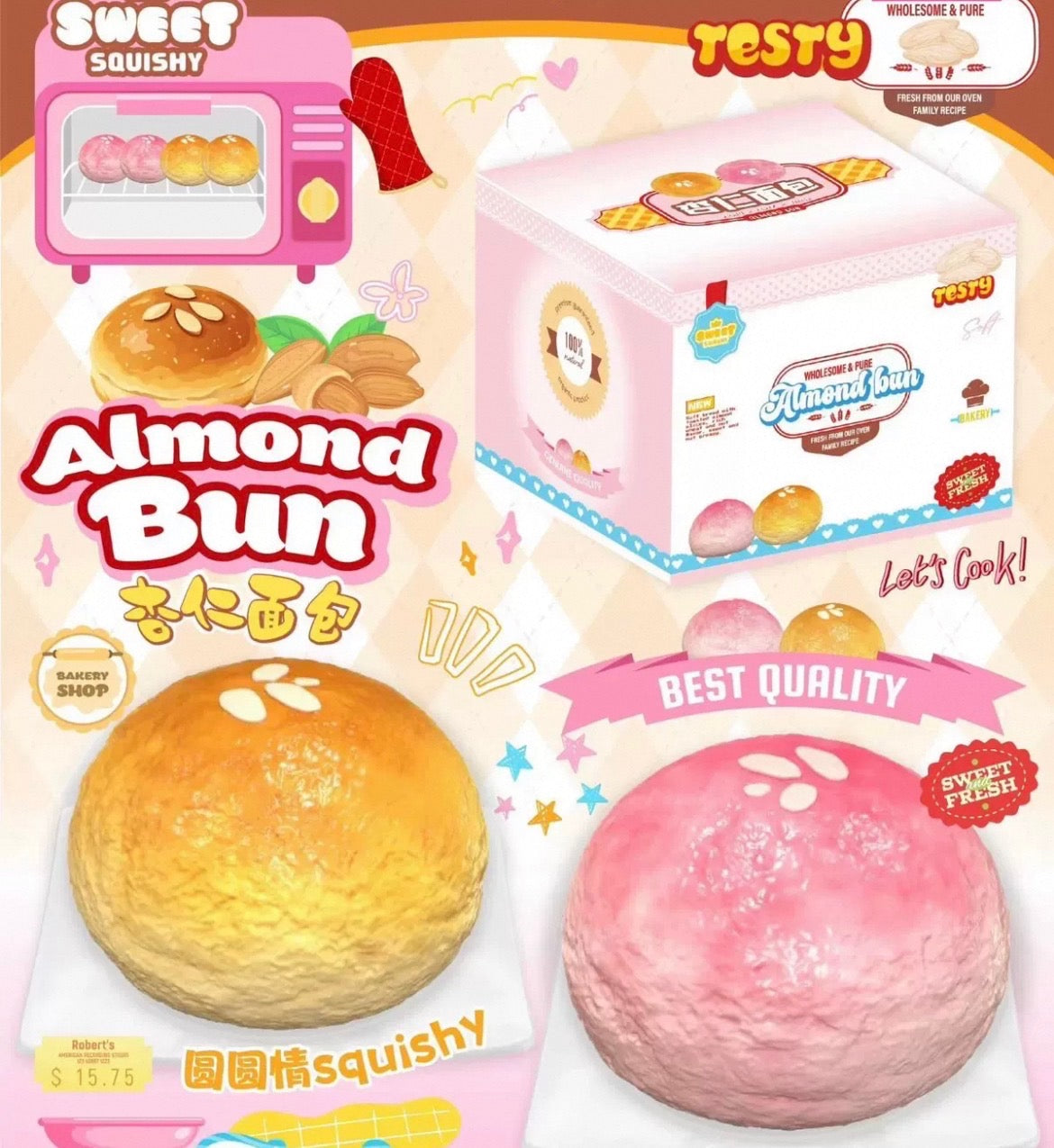 mini almond bun squishy