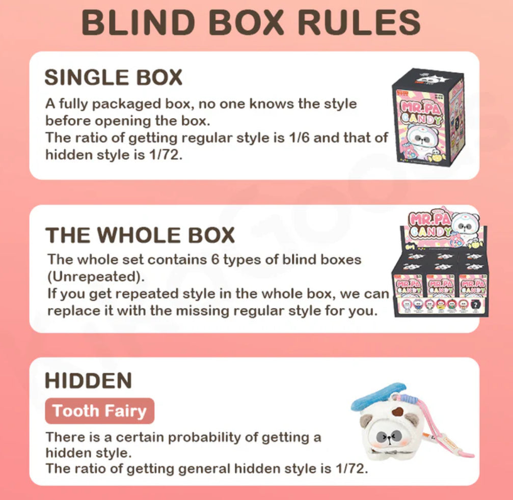 mr pa candy series plush blind box