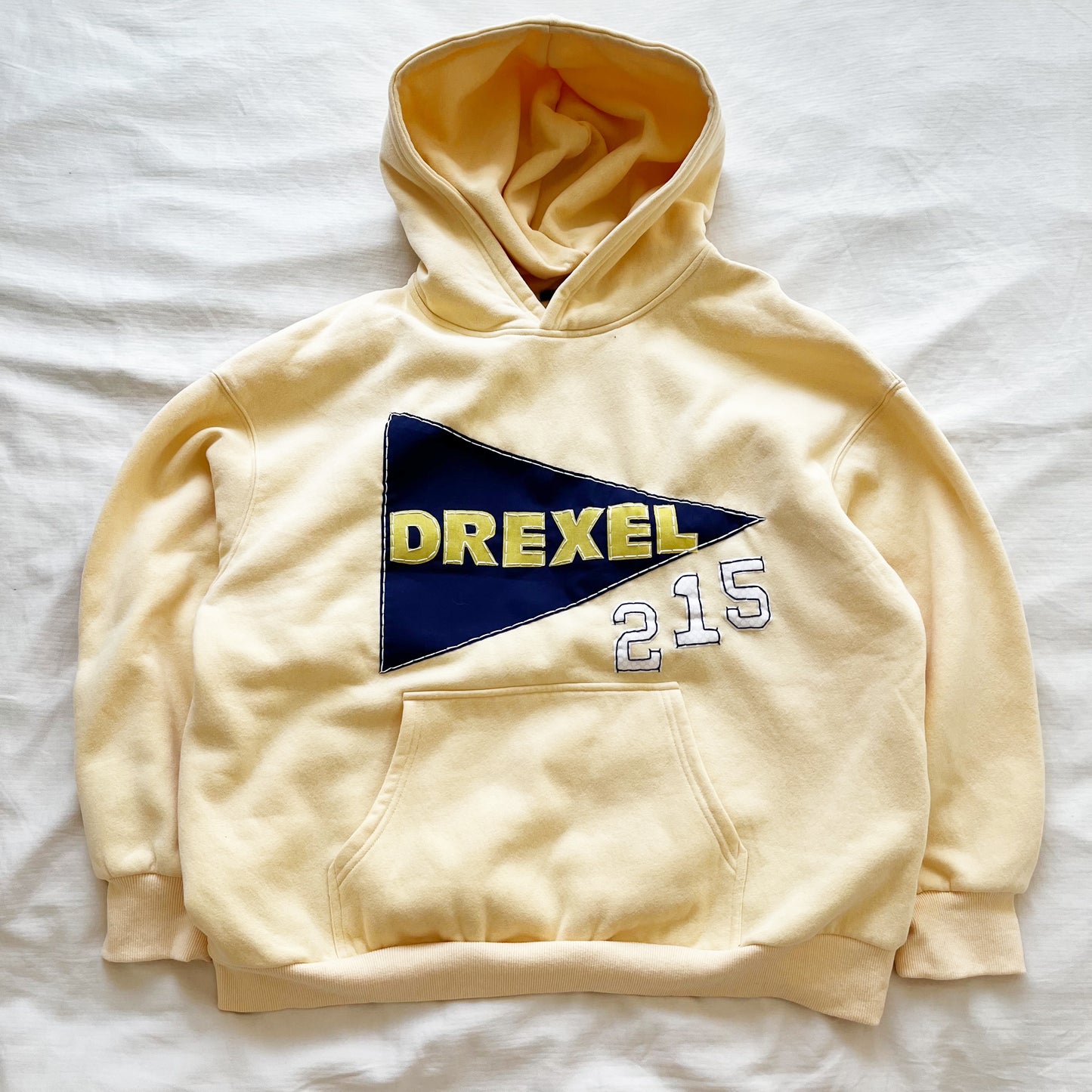 pennant flag custom location patchwork hoodie pre order