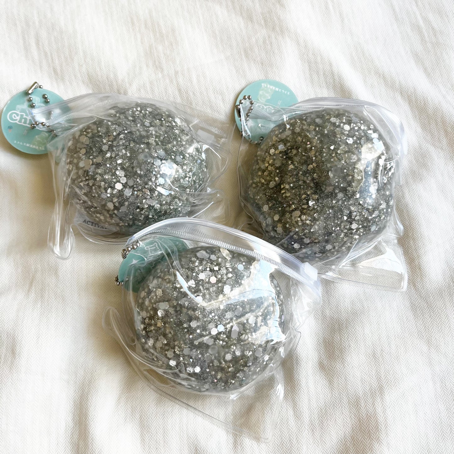 chiboki silver glitter squishy