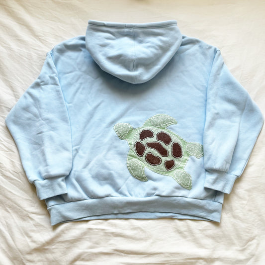 sea turtle patchwork hoodie pre order