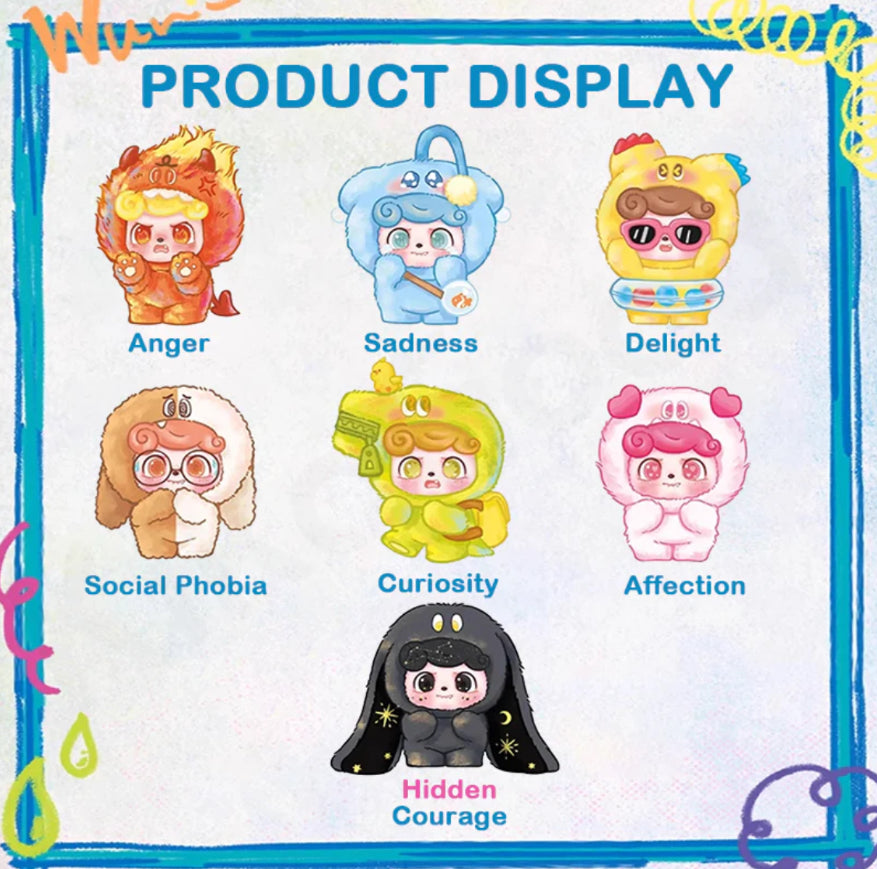 Q kid emotional hairy monsters blind box