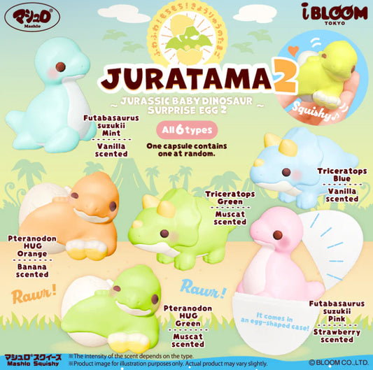 Ibloom juratama2 jurassic baby dinosaur surprise egg squishy