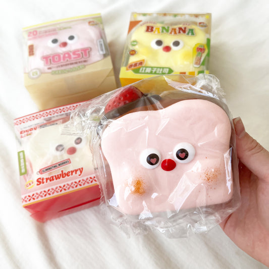 mido chocolate red nose toast squishy