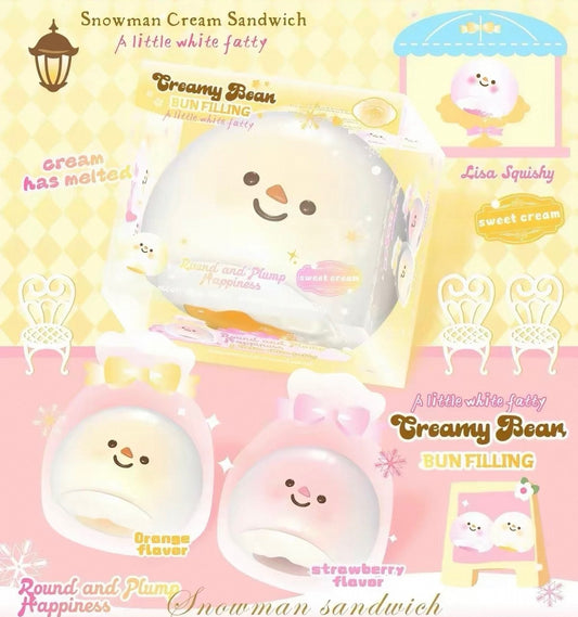 lisa snowman cream bun squishy