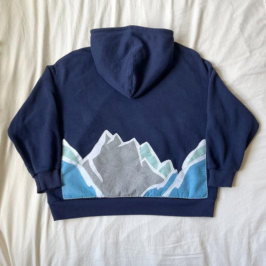 mountain custom patchwork hoodie pre order