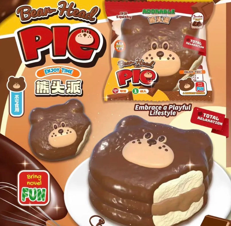 bingbing bear head pie