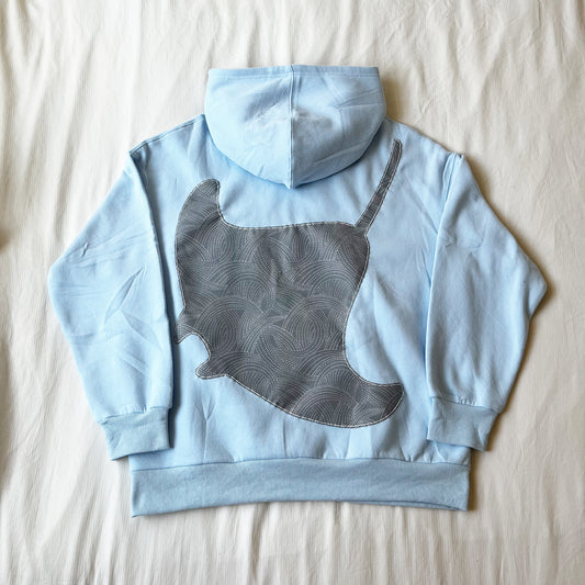 manta ray patchwork hoodie pre order