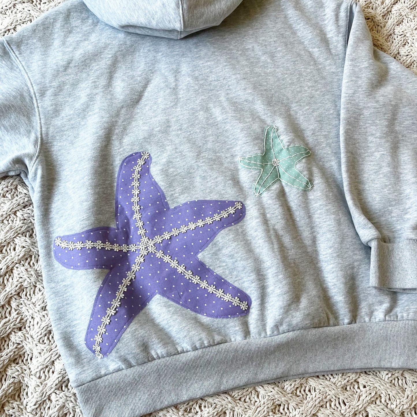 star fish patchwork hoodie pre order